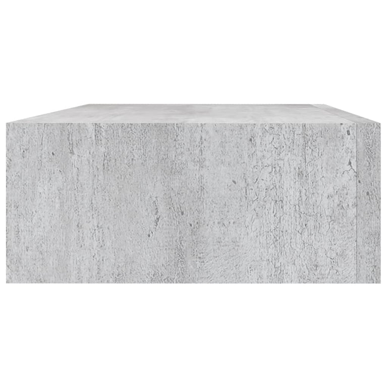 Wandschappen 2 st met lade 40x23,5x10 cm MDF betongrijs MeubelReus