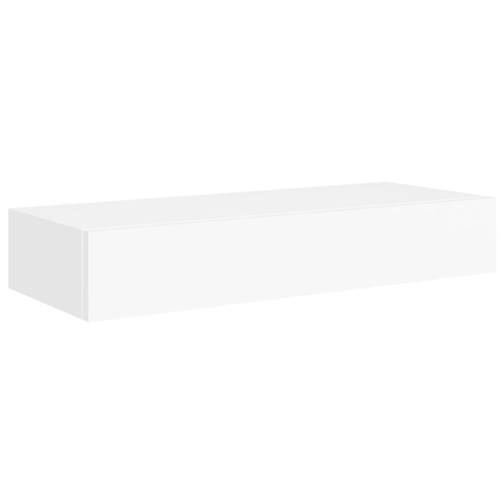 Wandschappen 2 st met lade 60x23,5x10 cm MDF wit MeubelReus