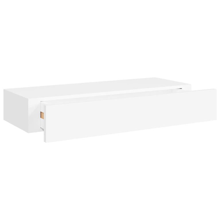 Wandschappen 2 st met lade 60x23,5x10 cm MDF wit MeubelReus