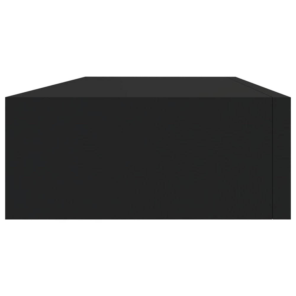 Wandschappen 2 st met lade 60x23,5x10 cm MDF zwart MeubelReus