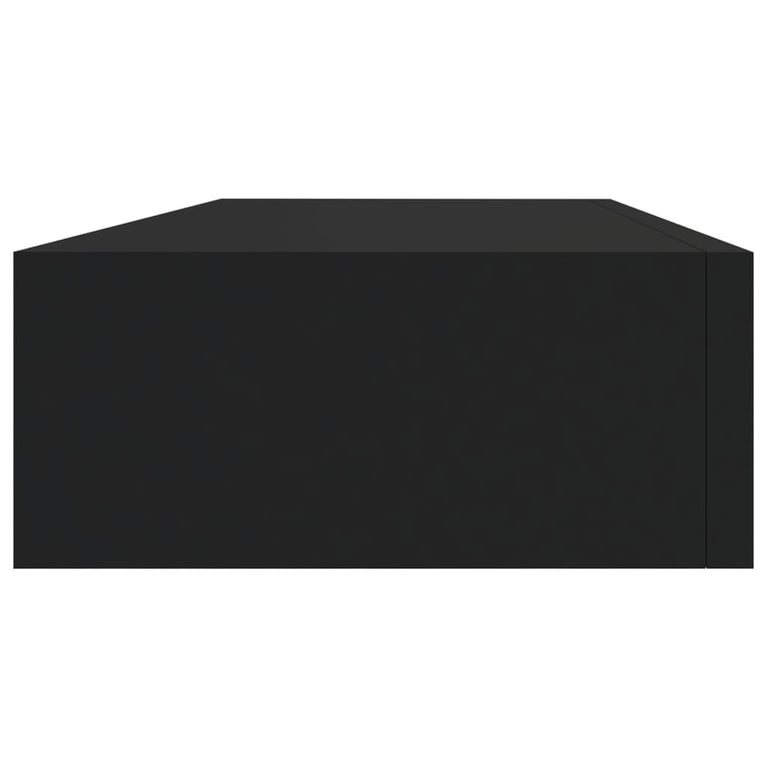 Wandschappen 2 st met lade 60x23,5x10 cm MDF zwart MeubelReus