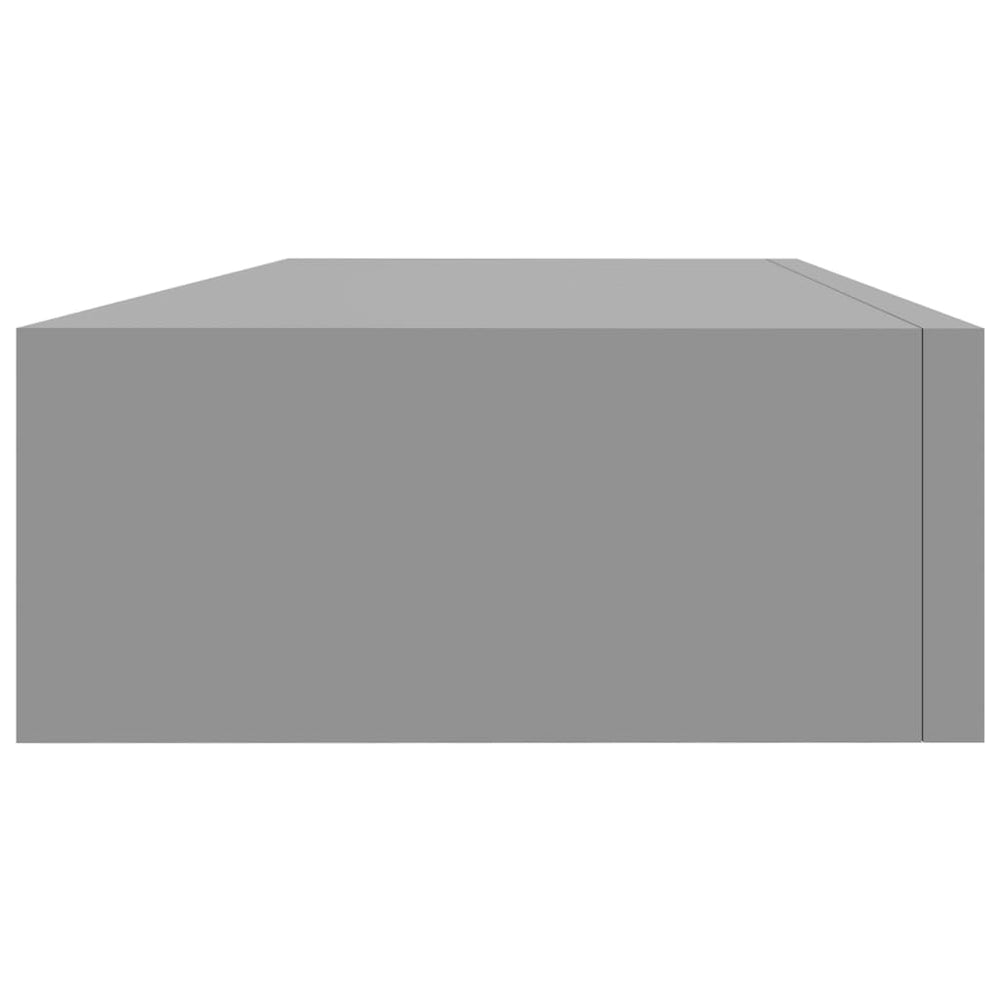 viaXL Wandschappen 2 st met lade 60x23,5x10 cm MDF grijs MeubelReus