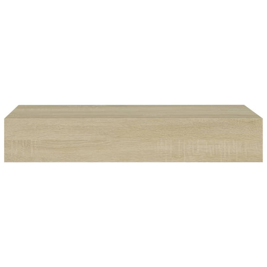 viaXL Wandschap met lade 60x23,5x10 cm MDF eikenkleurig MeubelReus