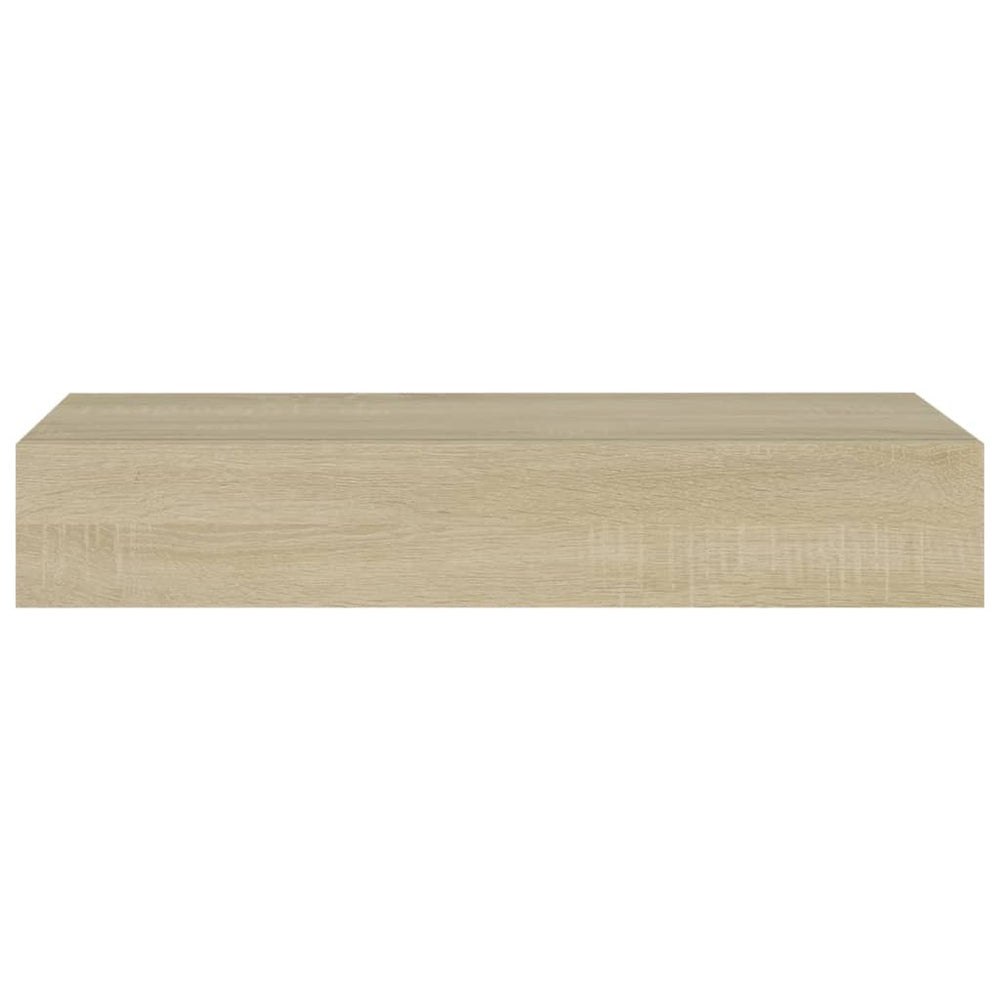 viaXL Wandschappen 2 st met lade 60x23,5x10 cm MDF eikenkleurig MeubelReus