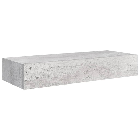 Wandschap met lade 60x23,5x10 cm MDF betongrijs MeubelReus