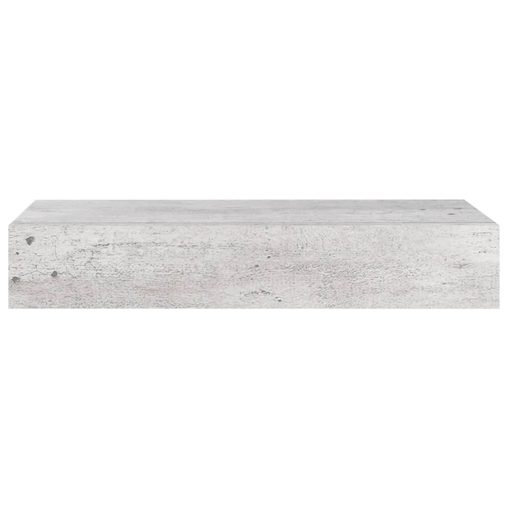Wandschap met lade 60x23,5x10 cm MDF betongrijs MeubelReus