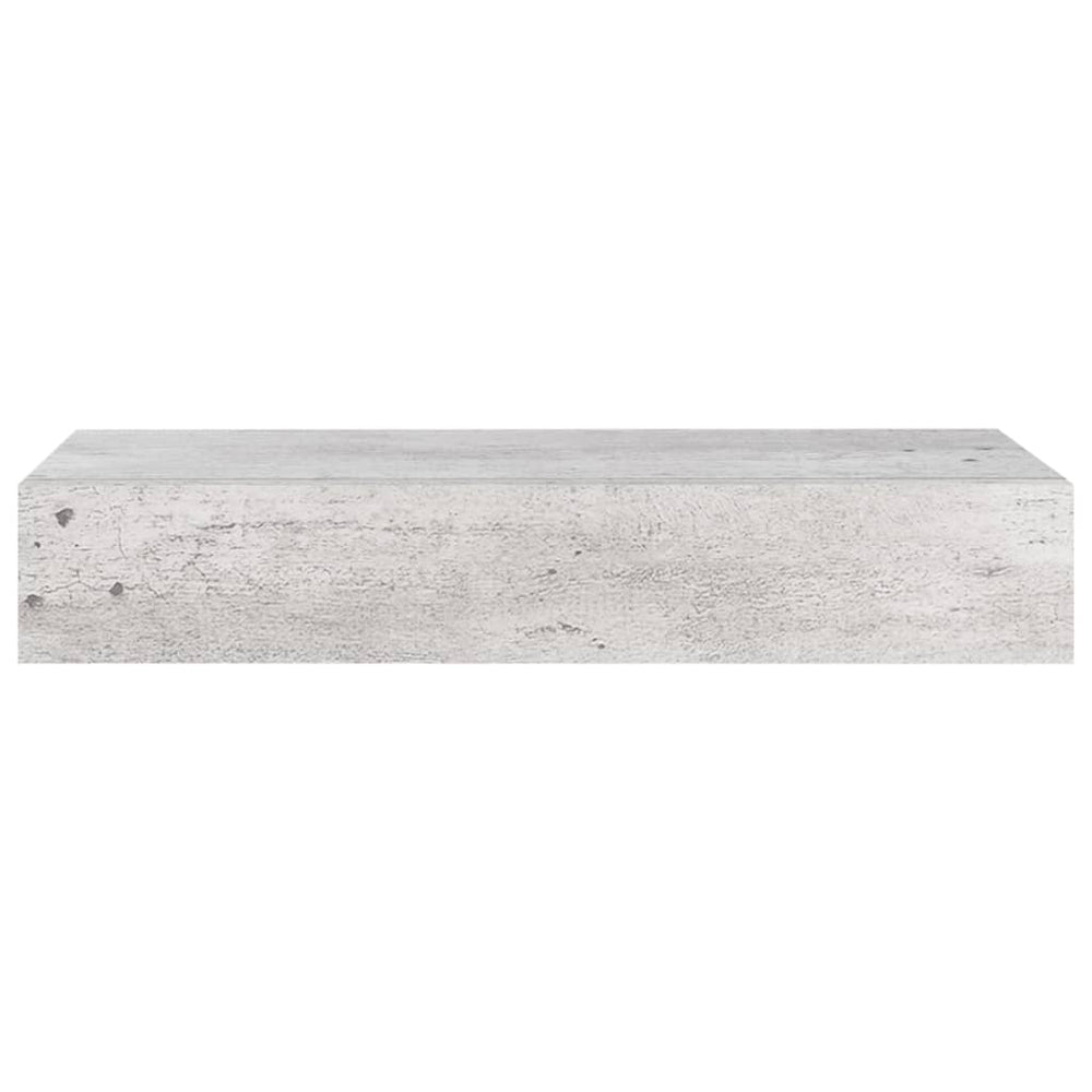 Wandschappen 2 st met lade 60x23,5x10 cm MDF betongrijs MeubelReus