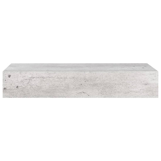 Wandschappen 2 st met lade 60x23,5x10 cm MDF betongrijs MeubelReus