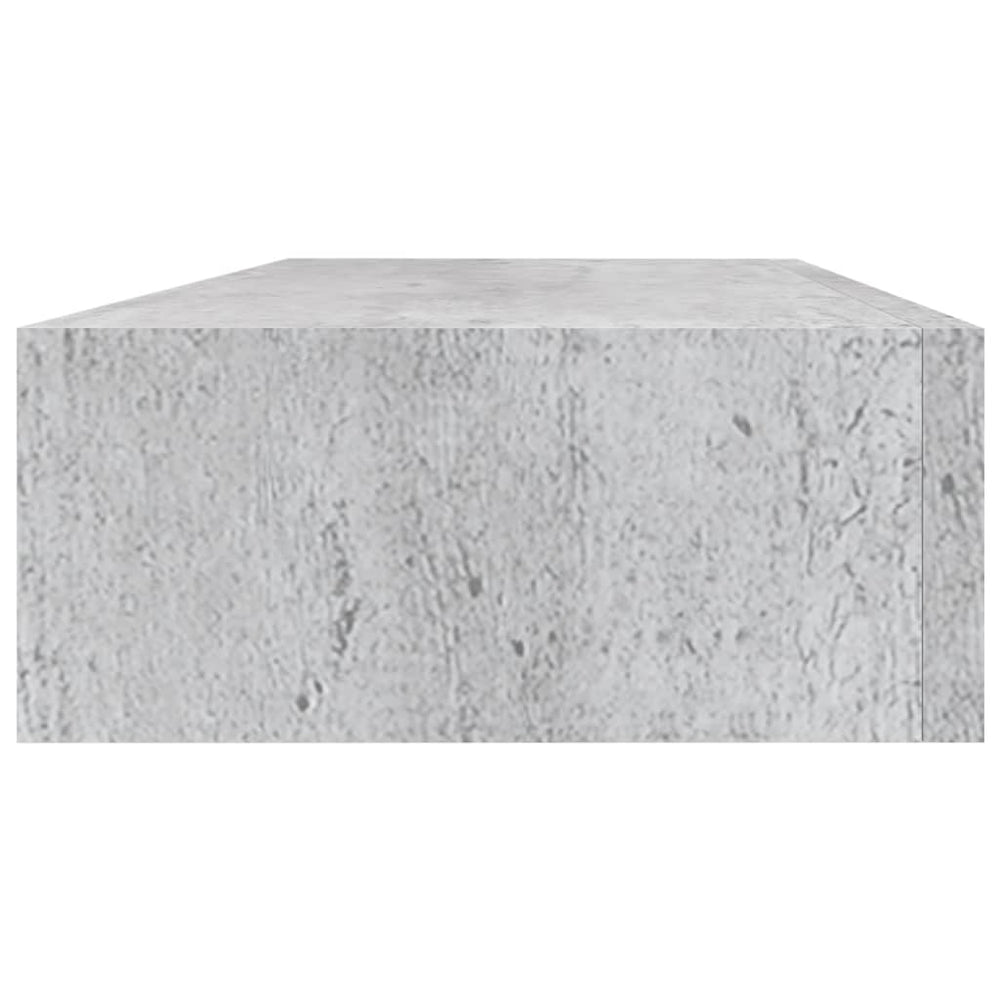 Wandschappen 2 st met lade 60x23,5x10 cm MDF betongrijs MeubelReus