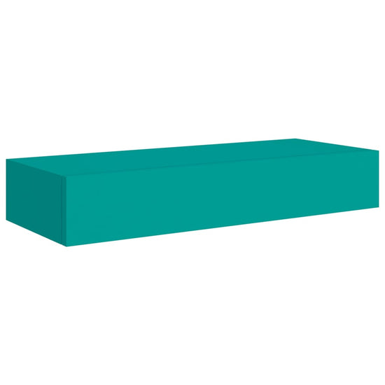 Wandschappen 2 st met lade 60x23,5x10 cm MDF blauw MeubelReus