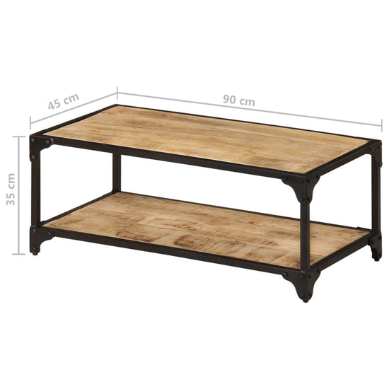 Salontafel 90x45x35 cm massief ruw mangohout MeubelReus