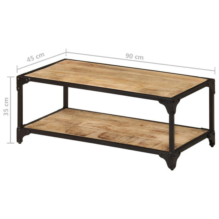 Salontafel 90x45x35 cm massief ruw mangohout MeubelReus