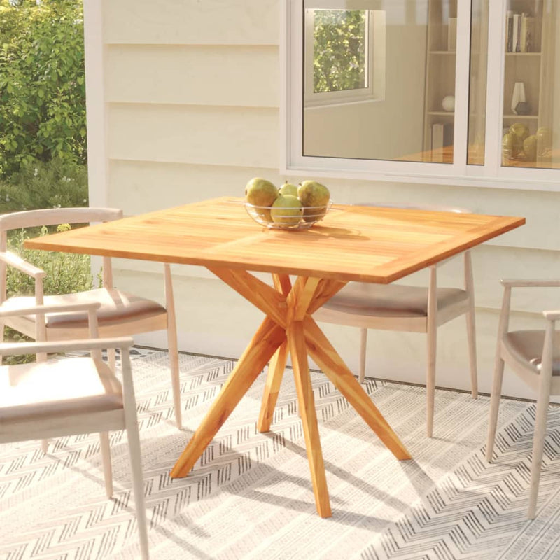 Tuintafel 110x110x75 cm massief acaciahout MeubelReus