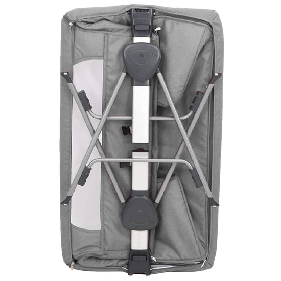 Babybed met matras linnen lichtgrijs MeubelReus