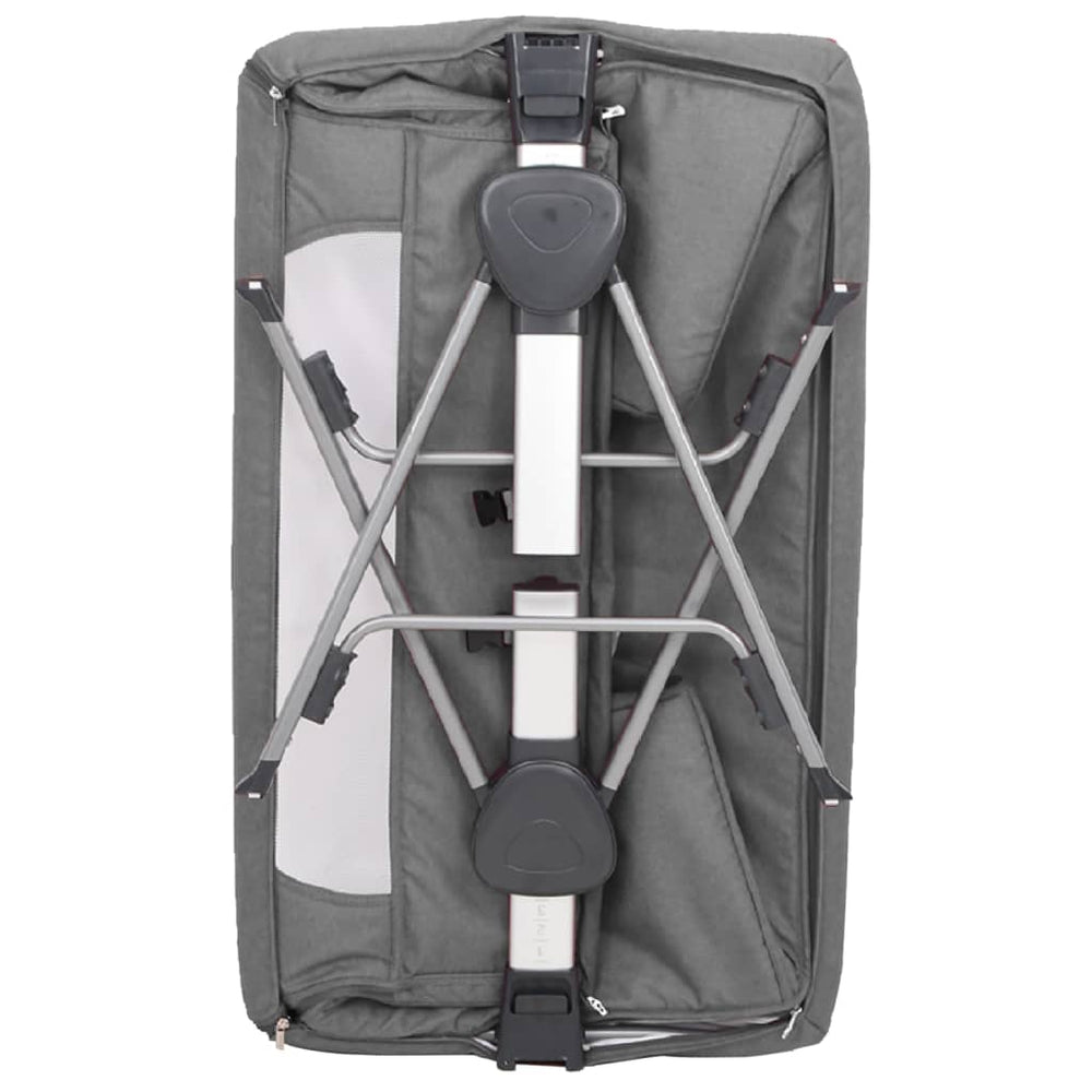 Babybed met matras linnen donkergrijs MeubelReus