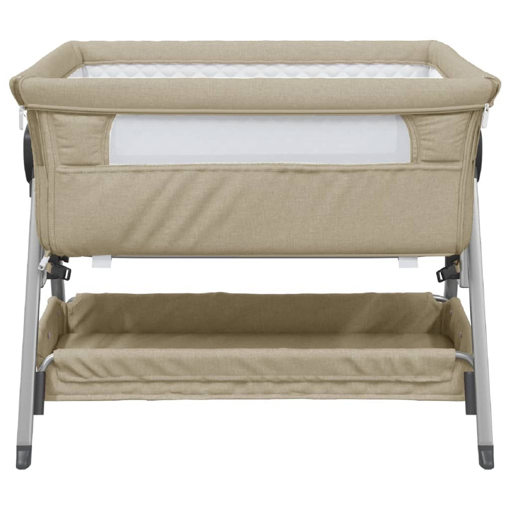 Babybox met matras linnen taupe MeubelReus