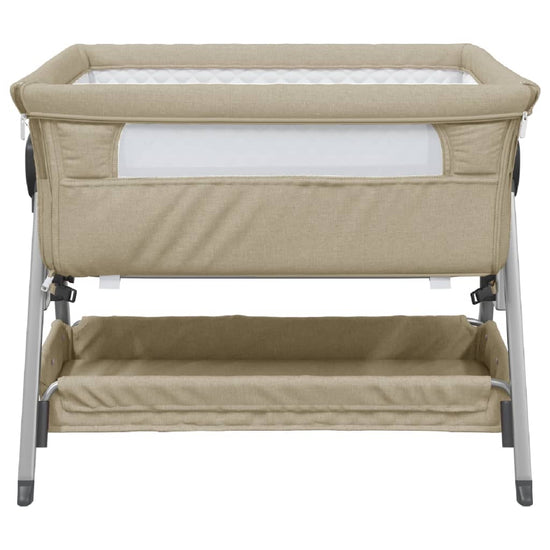Babybox met matras linnen taupe MeubelReus
