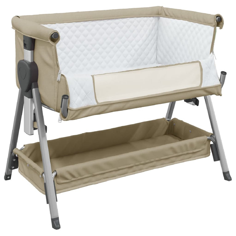 Babybox met matras linnen taupe MeubelReus