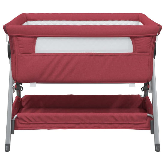 Babybox met matras linnen rood MeubelReus