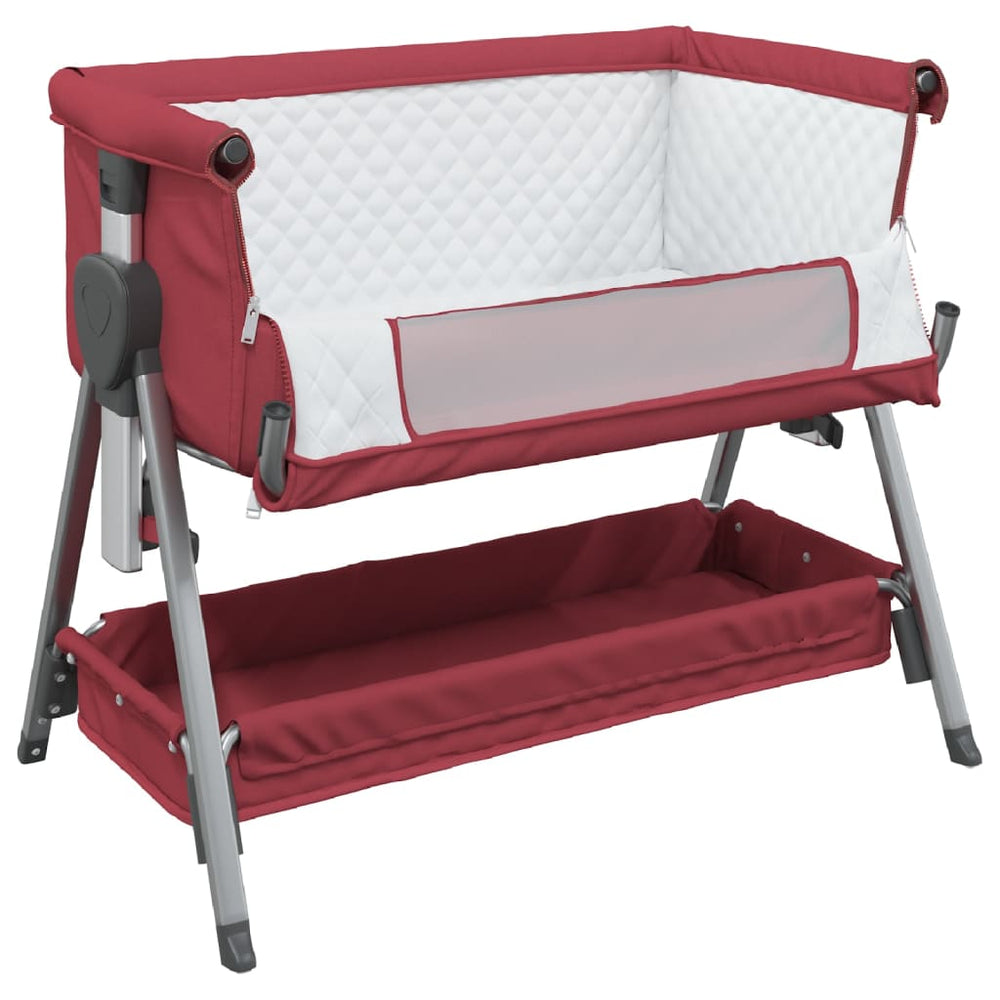 Babybox met matras linnen rood MeubelReus