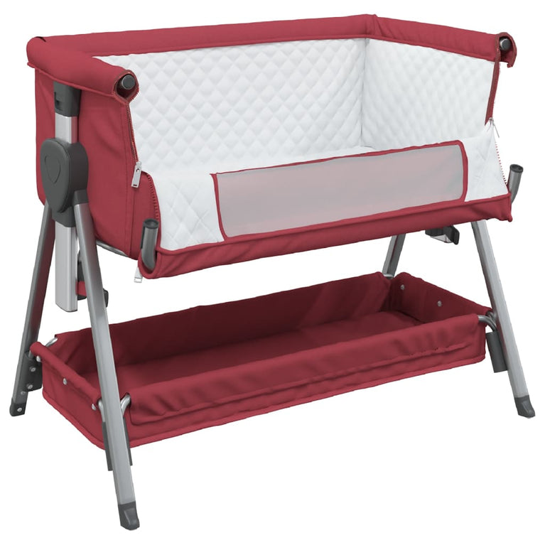 Babybox met matras linnen rood MeubelReus