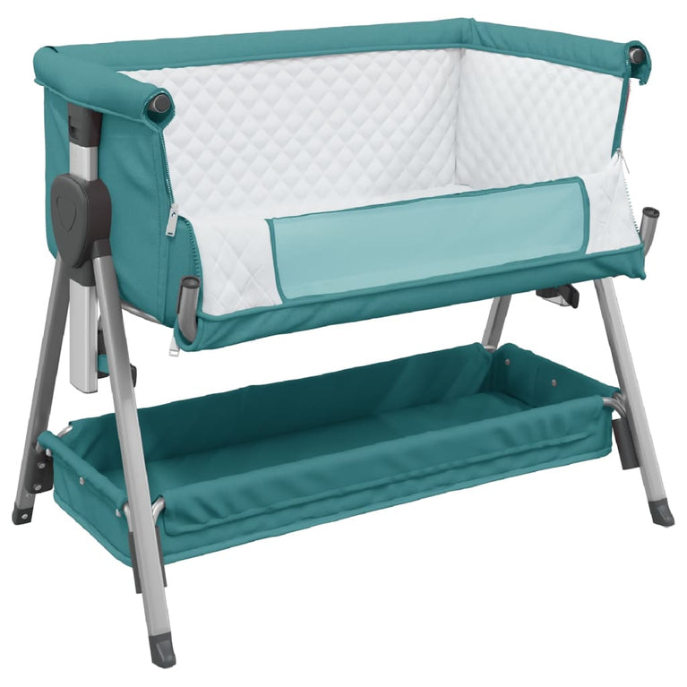 Babybox met matras linnen groen MeubelReus