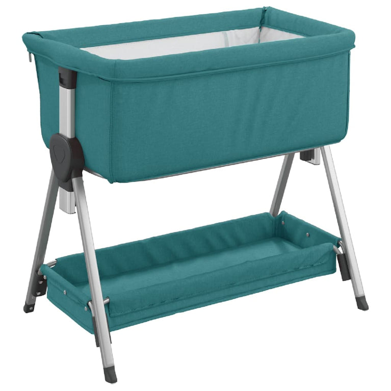 Babybox met matras linnen groen MeubelReus