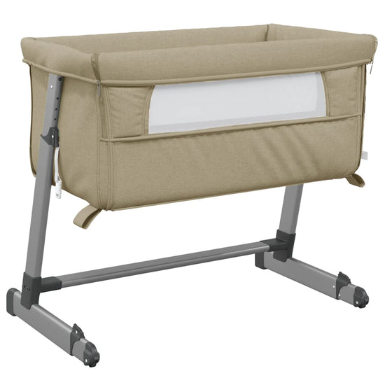 Babybox met matras linnen taupe MeubelReus