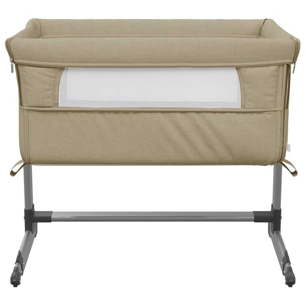 Babybox met matras linnen taupe MeubelReus