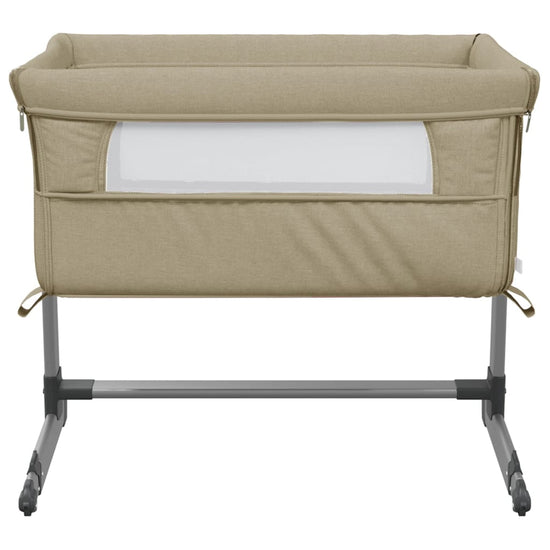 Babybox met matras linnen taupe MeubelReus