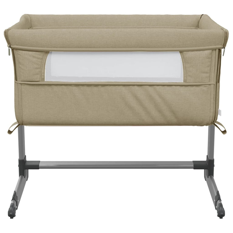 Babybox met matras linnen taupe MeubelReus