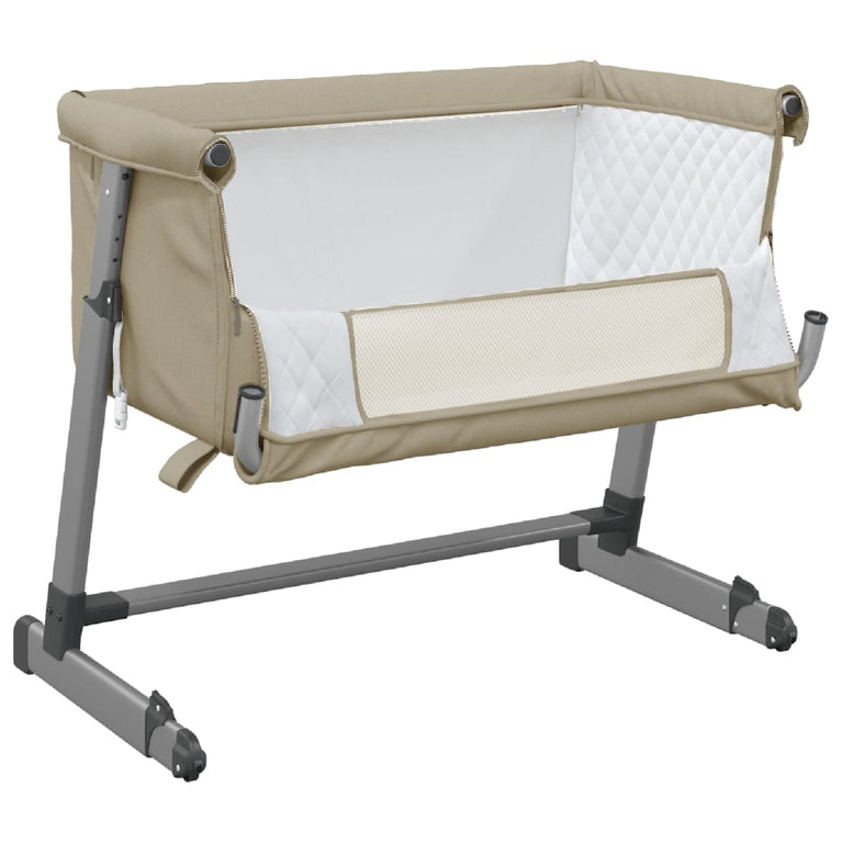 Babybox met matras linnen taupe MeubelReus