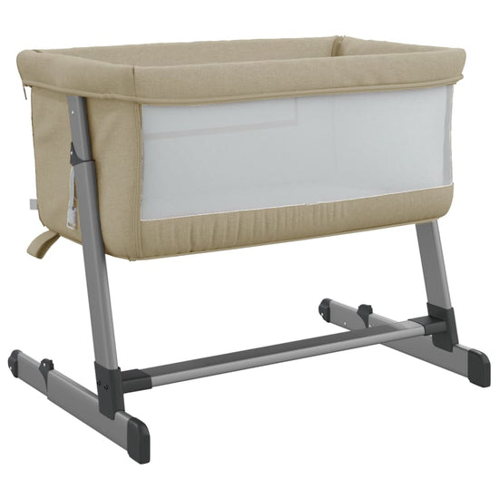 Babybox met matras linnen taupe MeubelReus