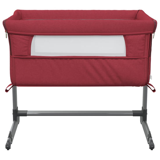 Babybox met matras linnen rood MeubelReus