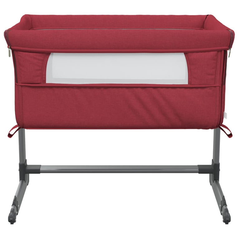 Babybox met matras linnen rood MeubelReus