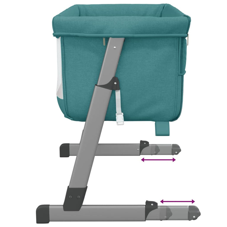 Babybox met matras linnen groen MeubelReus