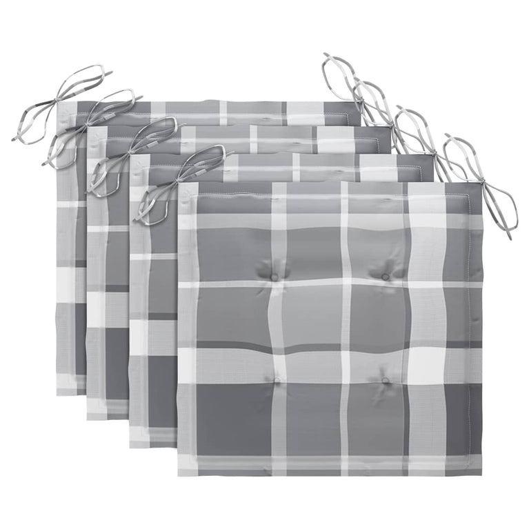 Tuinstoelen 4 st met kussens massief teakhout MeubelReus