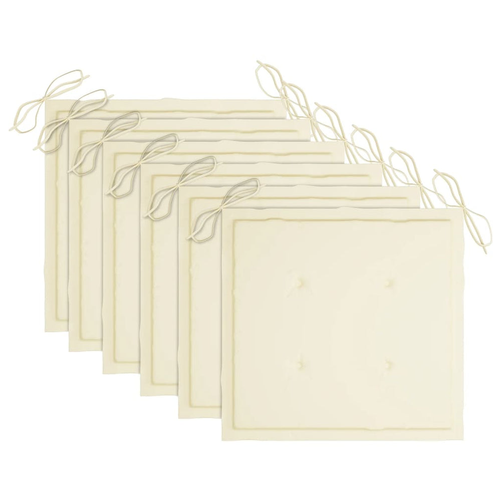 Tuinstoelen 6 st met kussens massief teakhout MeubelReus