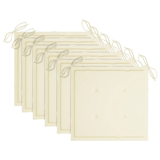 Tuinstoelen 6 st met kussens massief teakhout MeubelReus