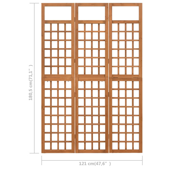 Kamerscherm/trellis met 3 panelen 121x180,5 cm vurenhout MeubelReus