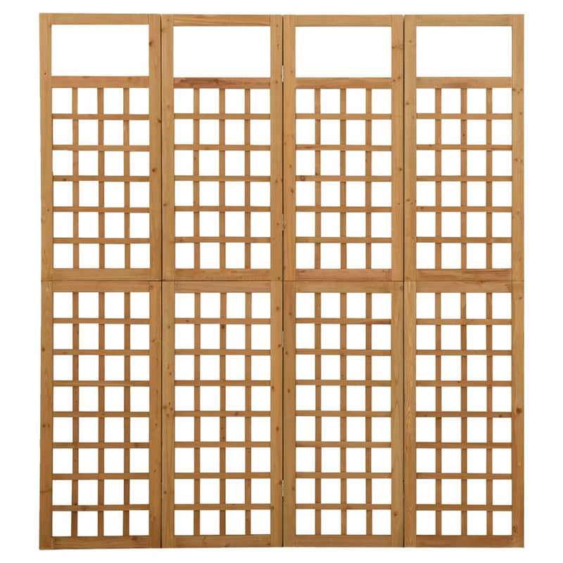 Kamerscherm/trellis met 4 panelen161x180 cm massief vurenhout MeubelReus