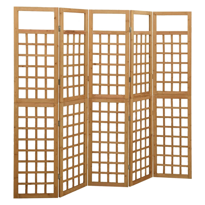 Kamerscherm/trellis met 5 panelen 201,5x180 cm vurenhout MeubelReus