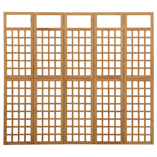 Kamerscherm/trellis met 5 panelen 201,5x180 cm vurenhout MeubelReus