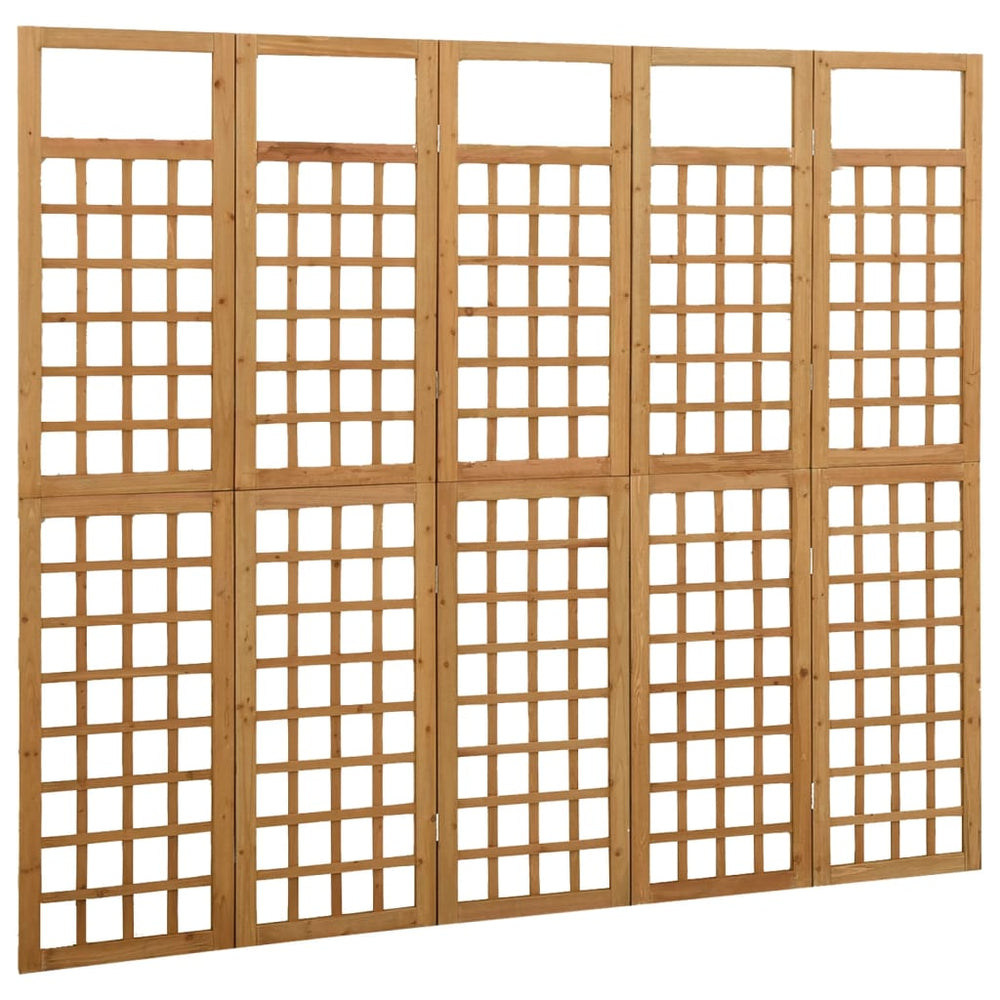 Kamerscherm/trellis met 5 panelen 201,5x180 cm vurenhout MeubelReus