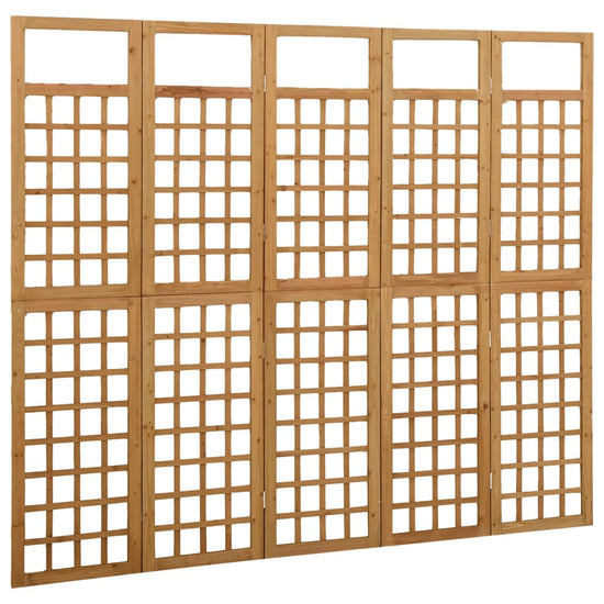 Kamerscherm/trellis met 5 panelen 201,5x180 cm vurenhout MeubelReus