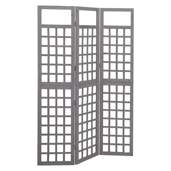 Kamerscherm/trellis met 3 panelen 121x180 cm vurenhout grijs MeubelReus