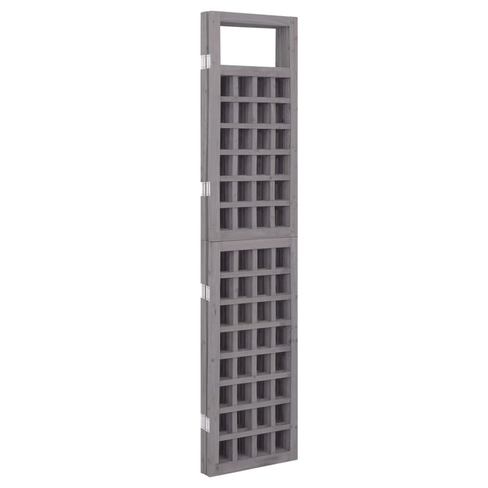 Kamerscherm/trellis met 4 panelen161x180 cm vurenhout grijs MeubelReus
