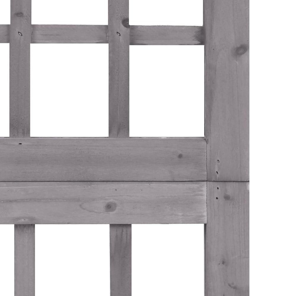 Kamerscherm/trellis met 4 panelen161x180 cm vurenhout grijs MeubelReus