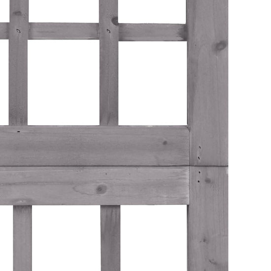 Kamerscherm/trellis met 4 panelen161x180 cm vurenhout grijs MeubelReus