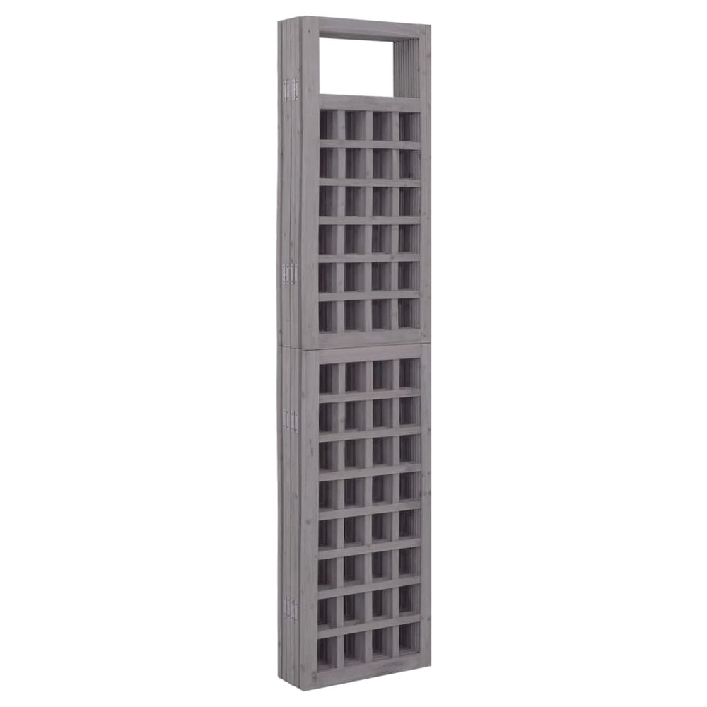 Kamerscherm/trellis met 6 panelen 242,5x180 cm vurenhout grijs MeubelReus